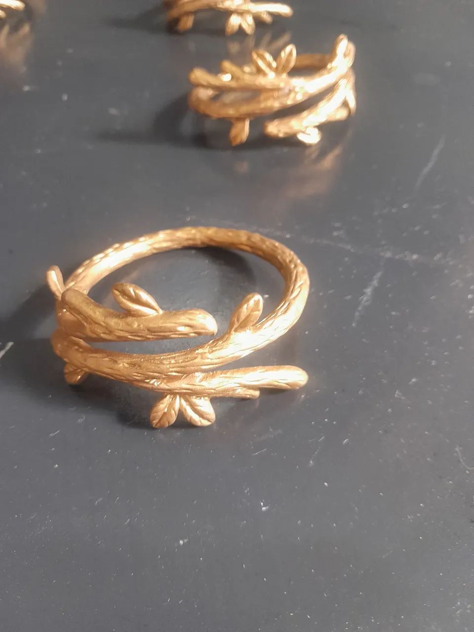 Conjunto 8 Porta guardanapos em bronze antigos  - Foto 2