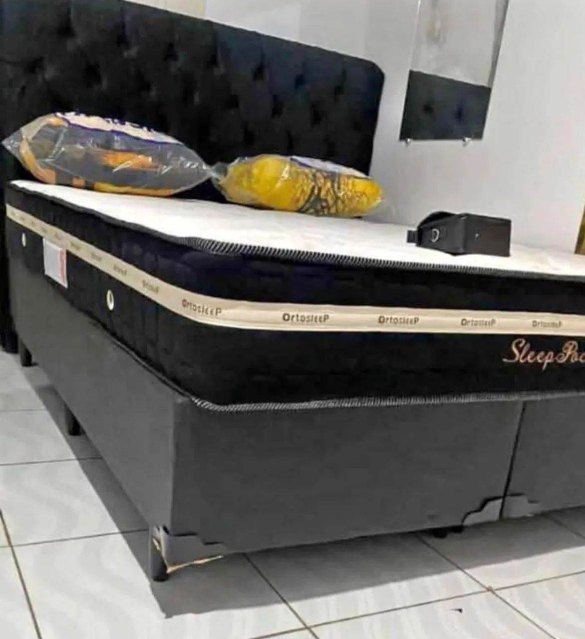 Cama Box  Queen OrtoSleep com  cabeceira 
