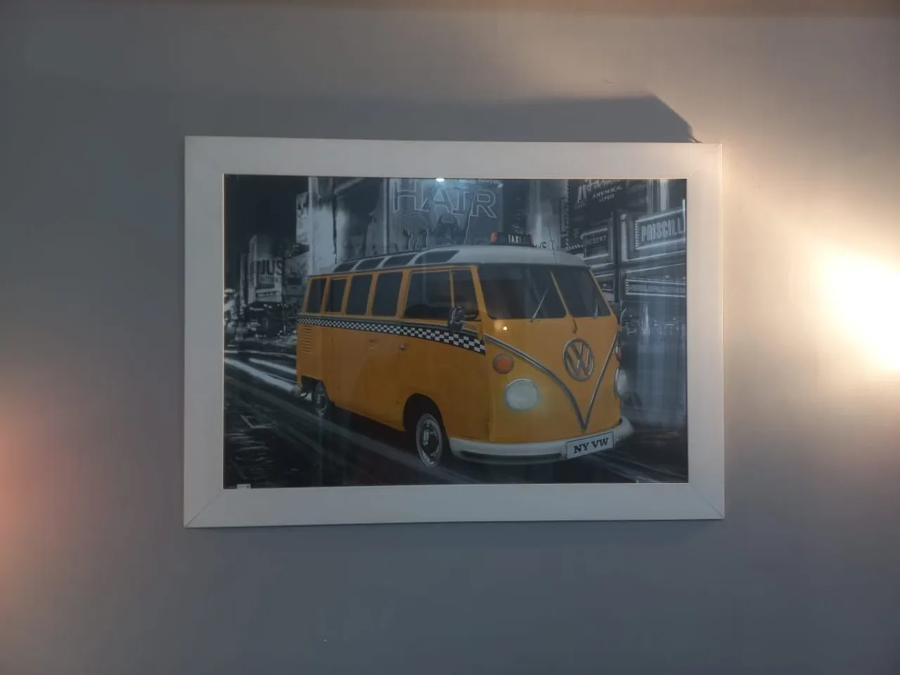 Quadro Decorativo VW Kombi Amarela - lindo!