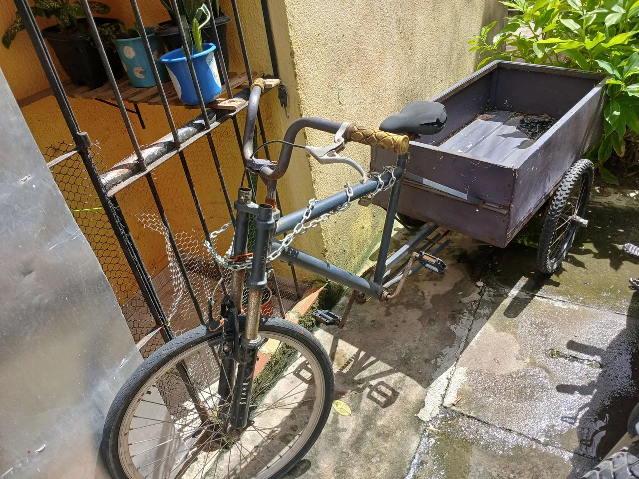 Bicicleta cargueira artesanal