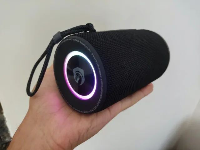 Caixa Som USB Bluetooth Prova D'água com LED RGB TN20 - Foto 2