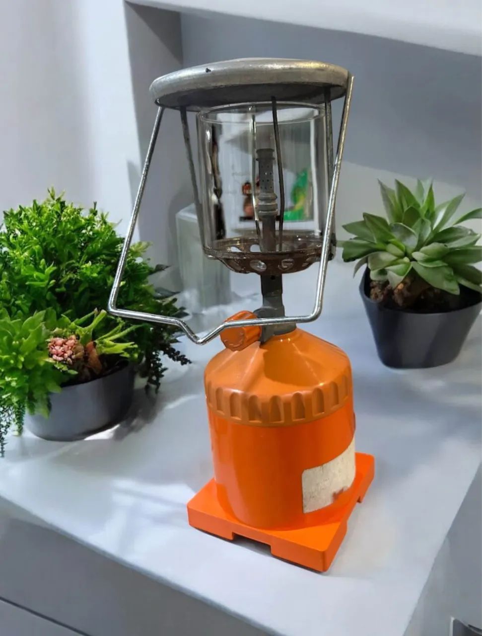Lampião a Gás Portátil Laranja p/ Cartucho  - Foto 3