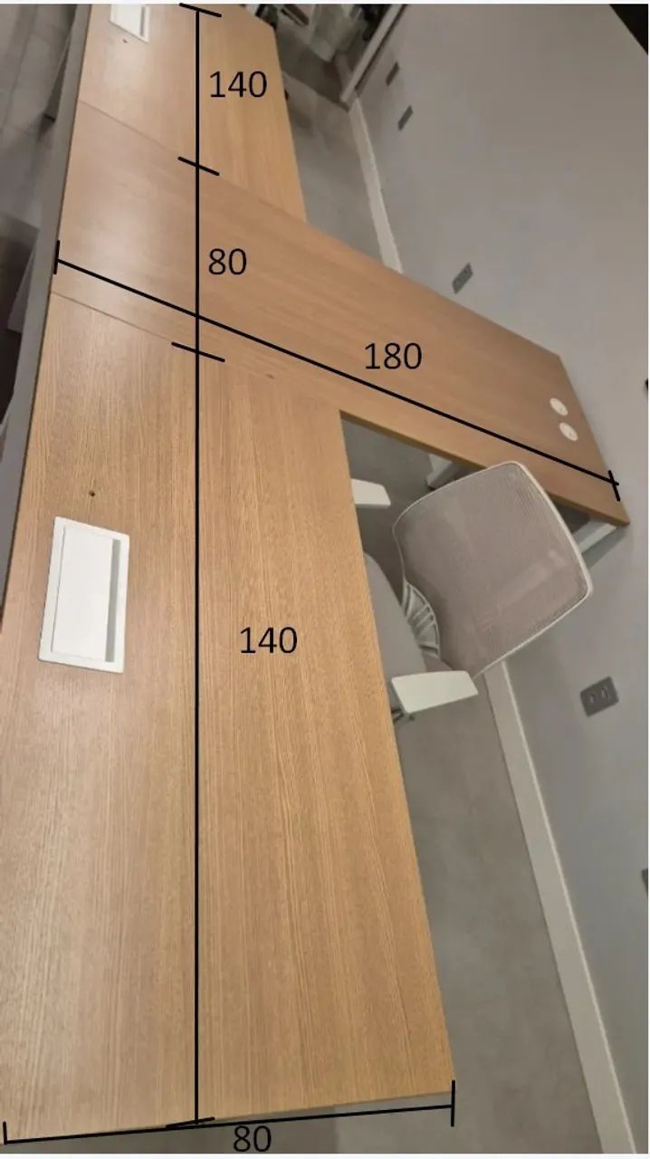Conjunto de Mesa de Escritório Modular em Formato "T" - Marelli - Foto 6
