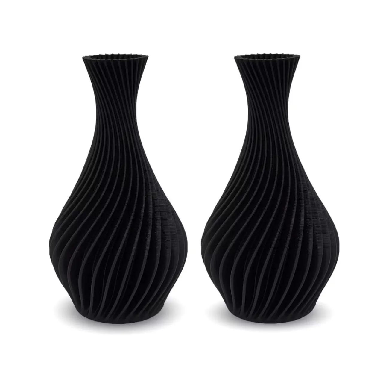 Par de Vasos Decorativos em Espiral 3D - Foto 2