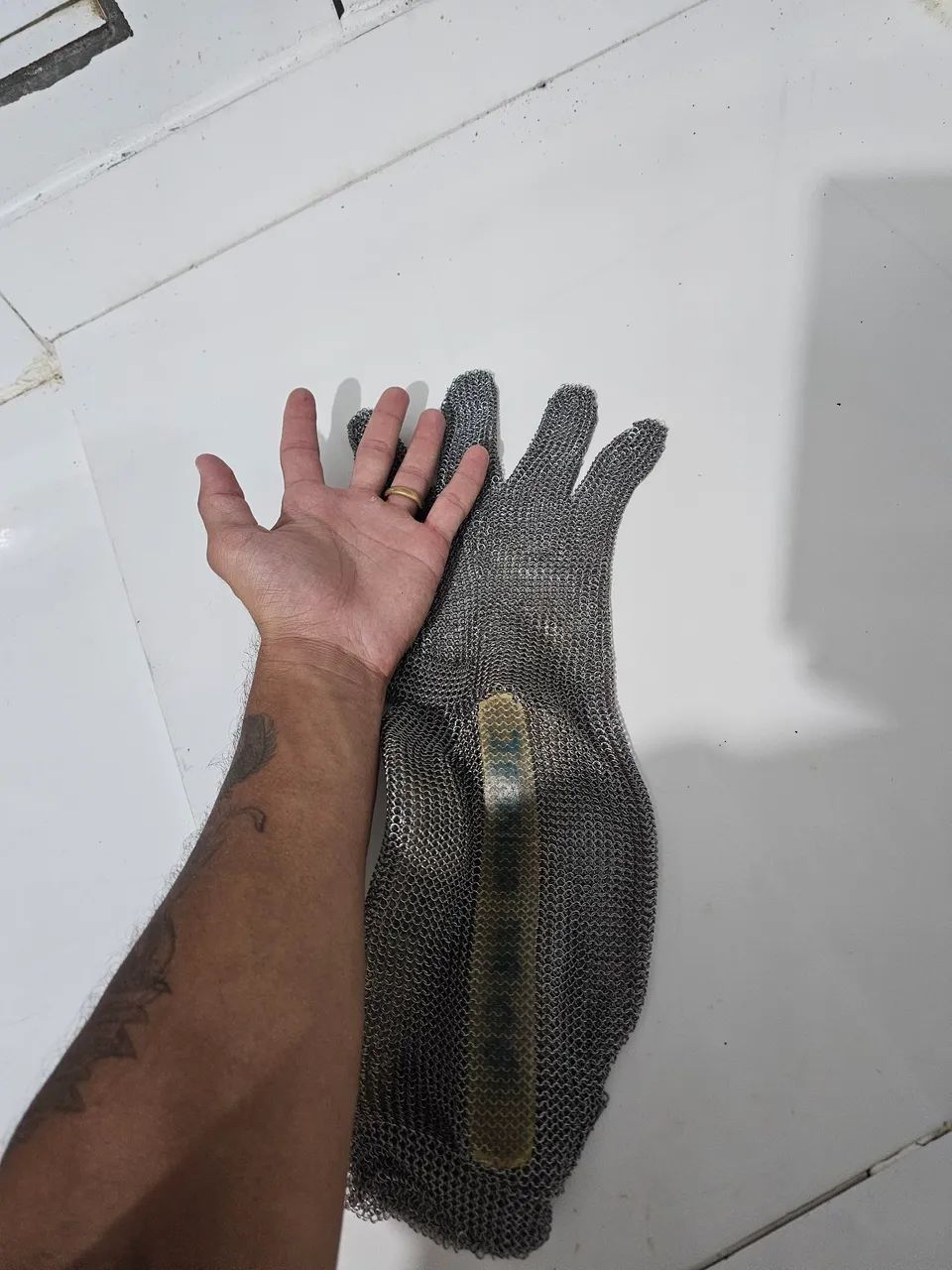 Luva anti corte, malha de aço (açougueiro e etc) - Foto 2
