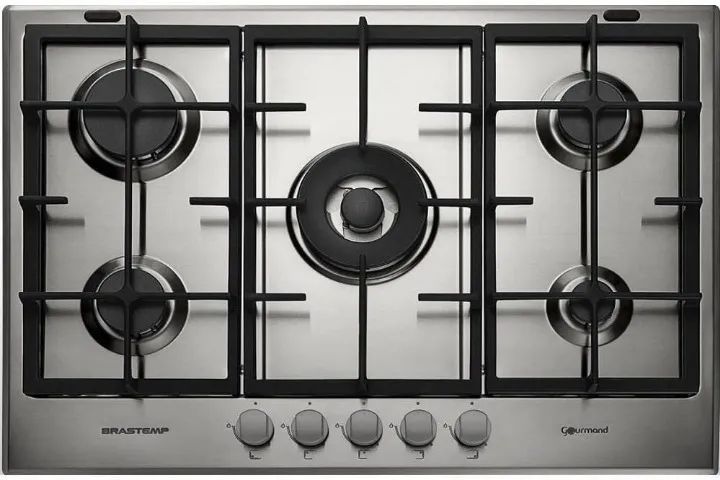 Cooktop 5 Bocas Brastemp Gourmand Bdk75d Inox 220v - Foto 4