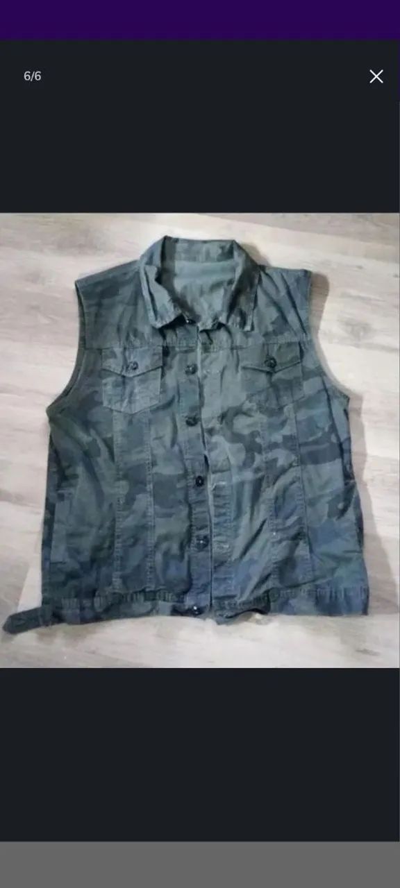 CALÇA, COLETE E CAMISÃO VERDE CAMUFLADO MASCULINOS TAMANHO G VADA UM TEM SEU PREÇO  - Foto 2