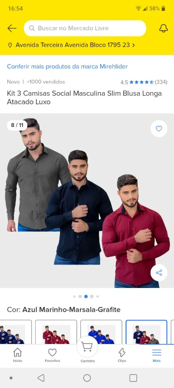 Kit 3 Camisas Social Masculina Slim Blusa Longa