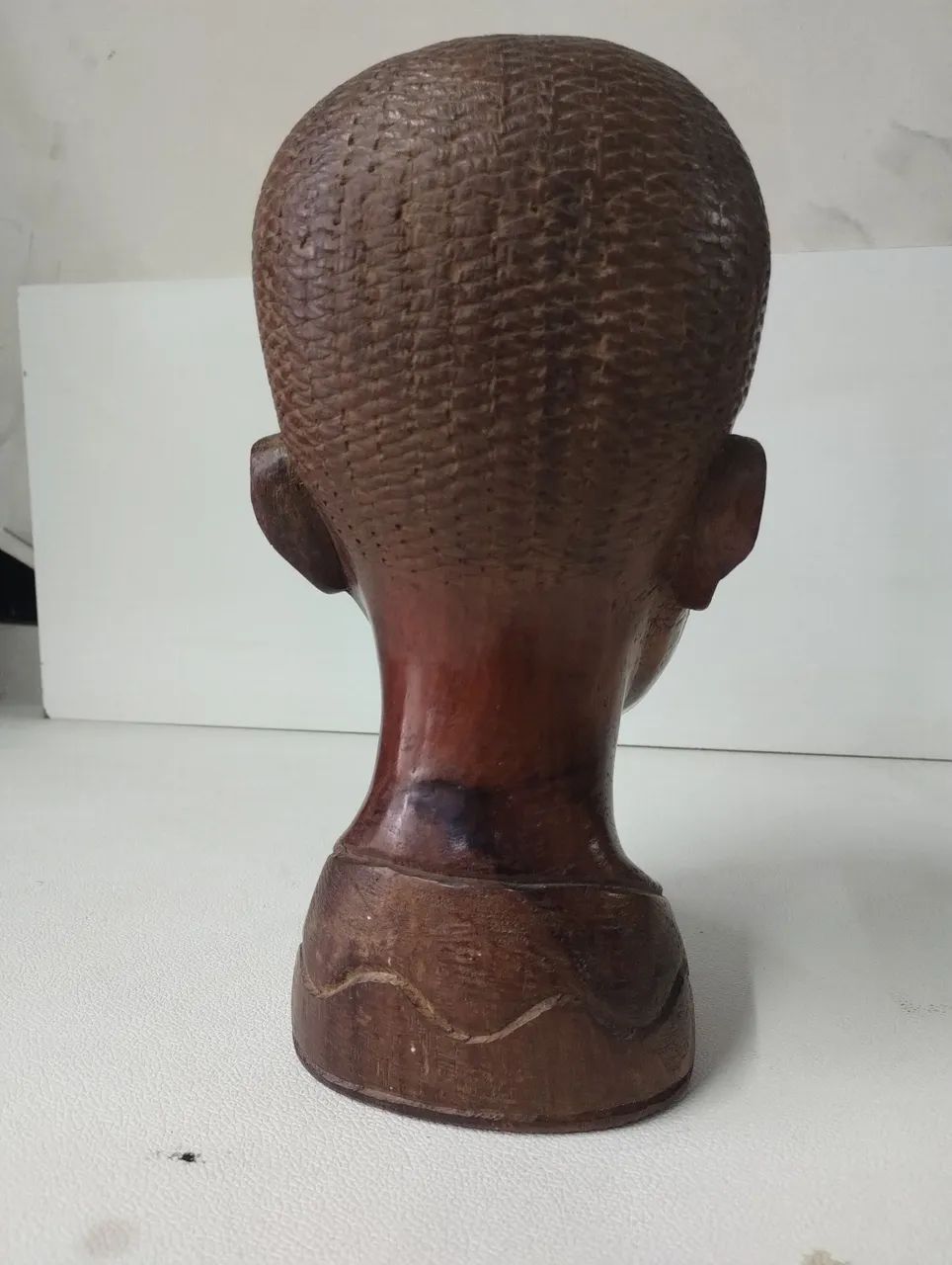 Escultura Africana - busto homem - mogno ou ébano ! - Foto 5