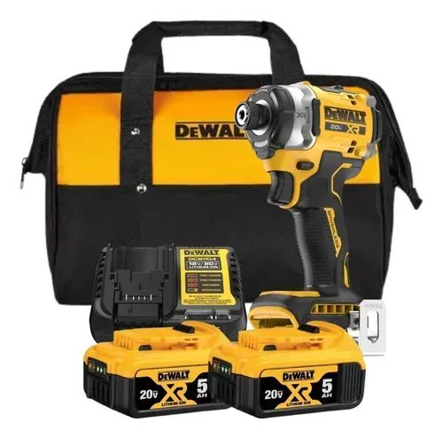 Parafusadeira de Impacto 1/4'' 2 Baterias 20V 5Ah Brushless Atomic 280Nm Dewalt DCF860