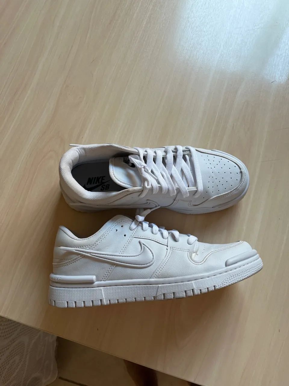 Tênis Nike Dunk Low Branco - Foto 4
