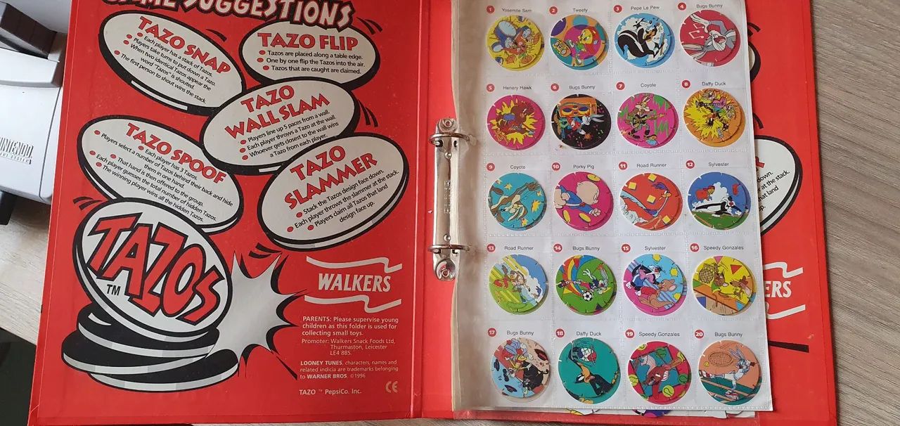 Álbum de Tazos americanos Tazos Walkers elma chips originais completo + brindes - Foto 2