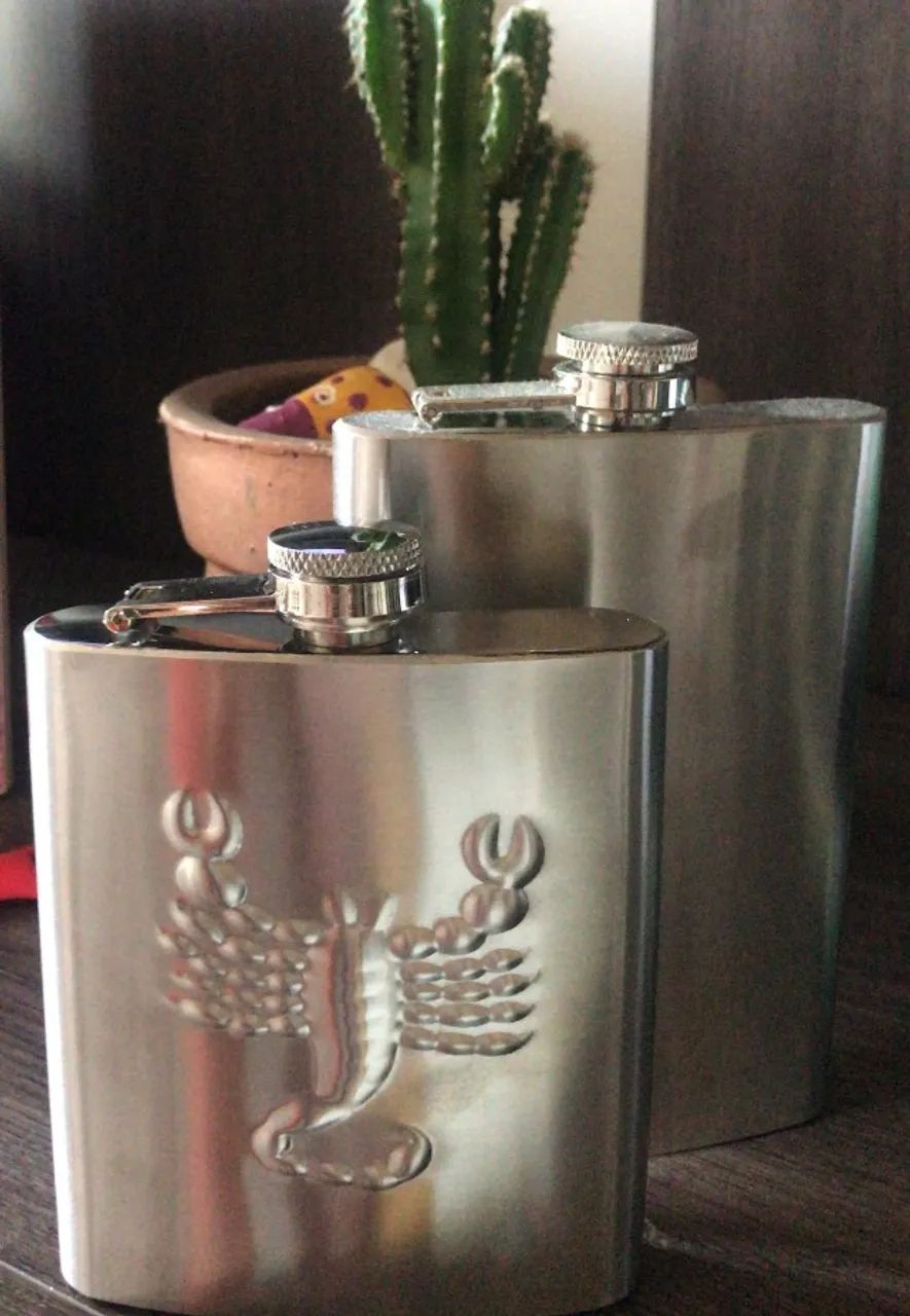 Cantil Porta Bebida DE  Bolso 230 e 500 ml Inox - Foto 5