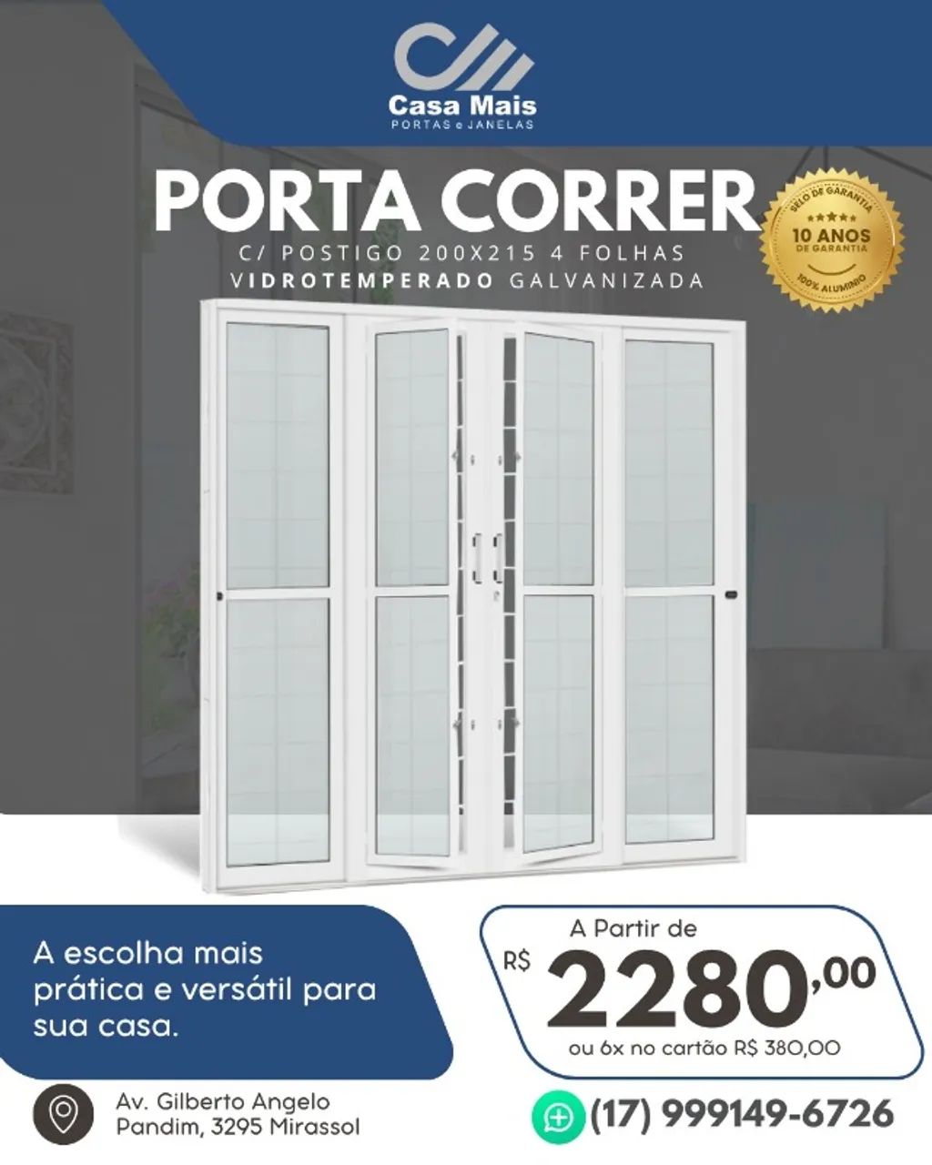 PORTA COM GRADE