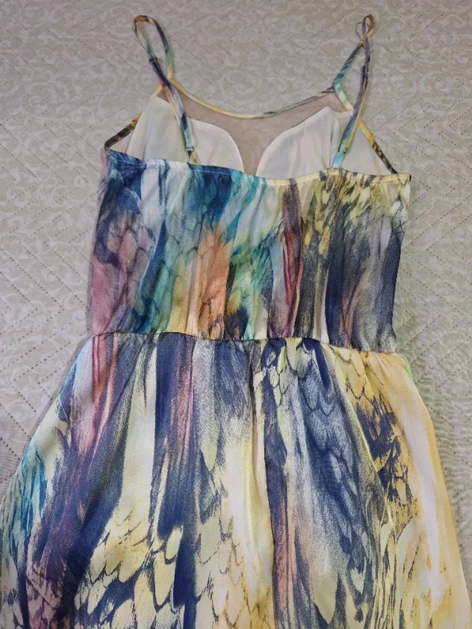 Vestido longo estampado de festa - Foto 3