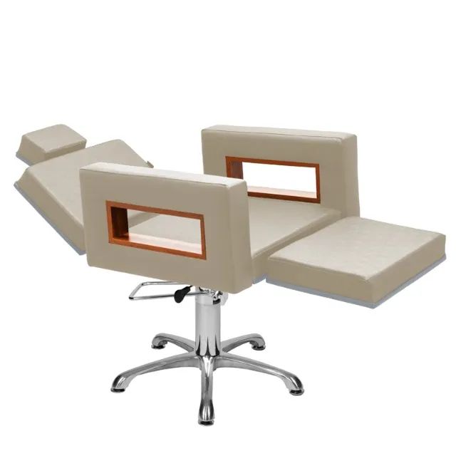 Cadeira de Maquiador Lisboa Reclinável C/Apoio Base Estrela - Foto 2