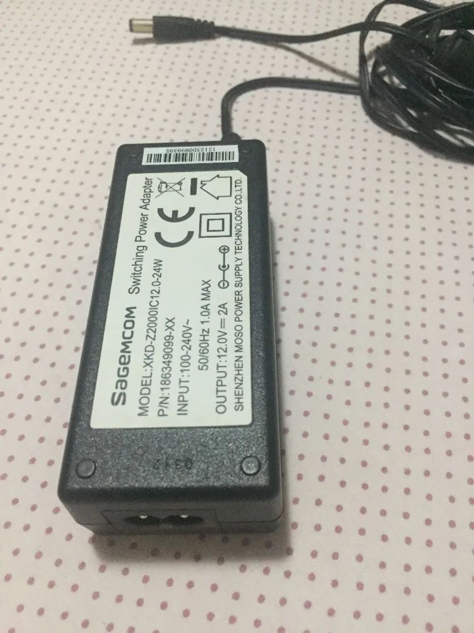Adaptador de energia Sagemcom 12V 2A - Foto 2