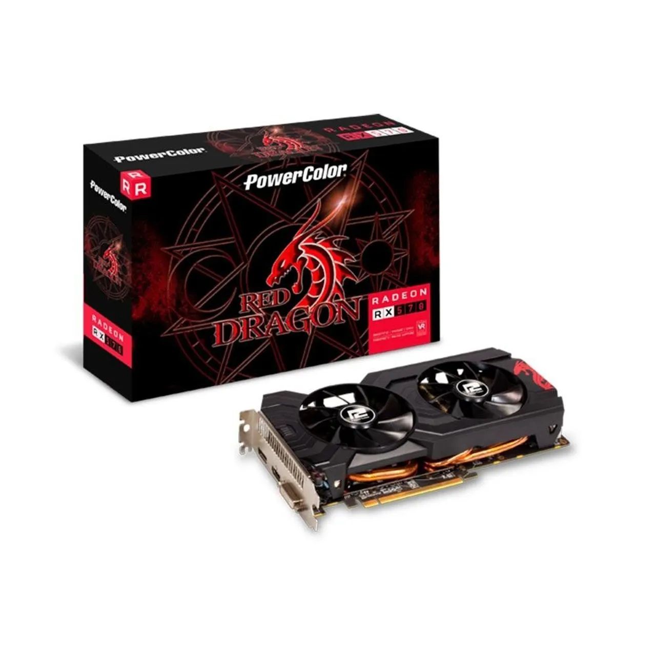 Placa de Vídeo RX 570 PowerColor AMD Radeon, 4GB, GDDR5 - AXRX 570 4GBD5-DHDV3/OC