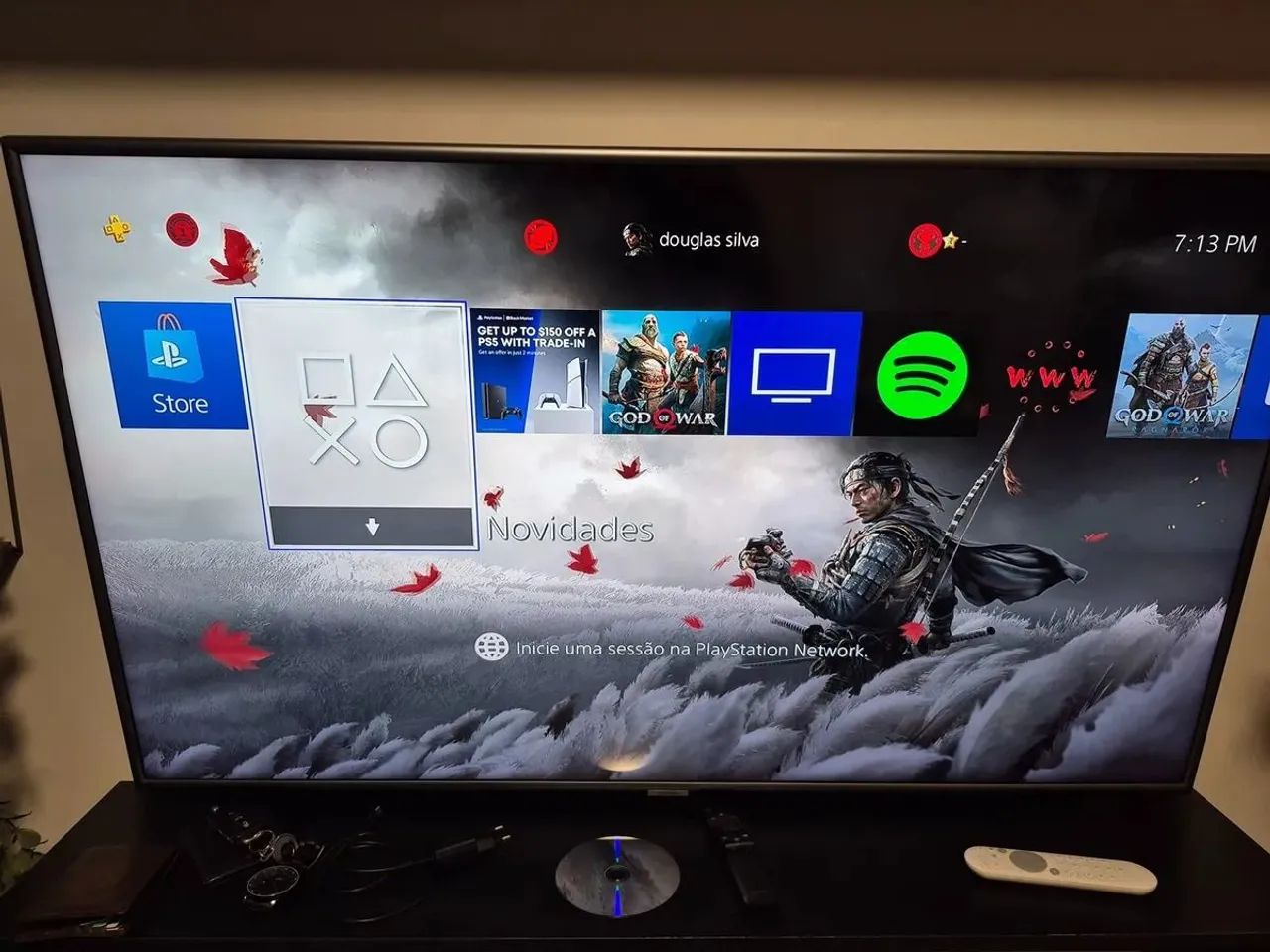 Sony Playstation 4 na Caixa Original com 500gb preto + controle + 11 jogos físicos - Foto 2