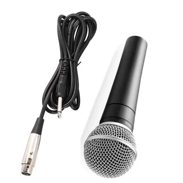 Microfone Cardióide M-58 Com Fio De 4M De boa qualidade