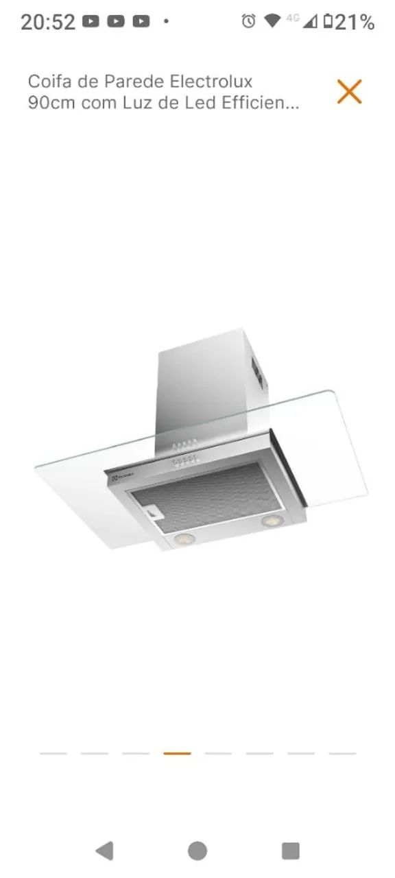 Coifa de parede Eletrolux