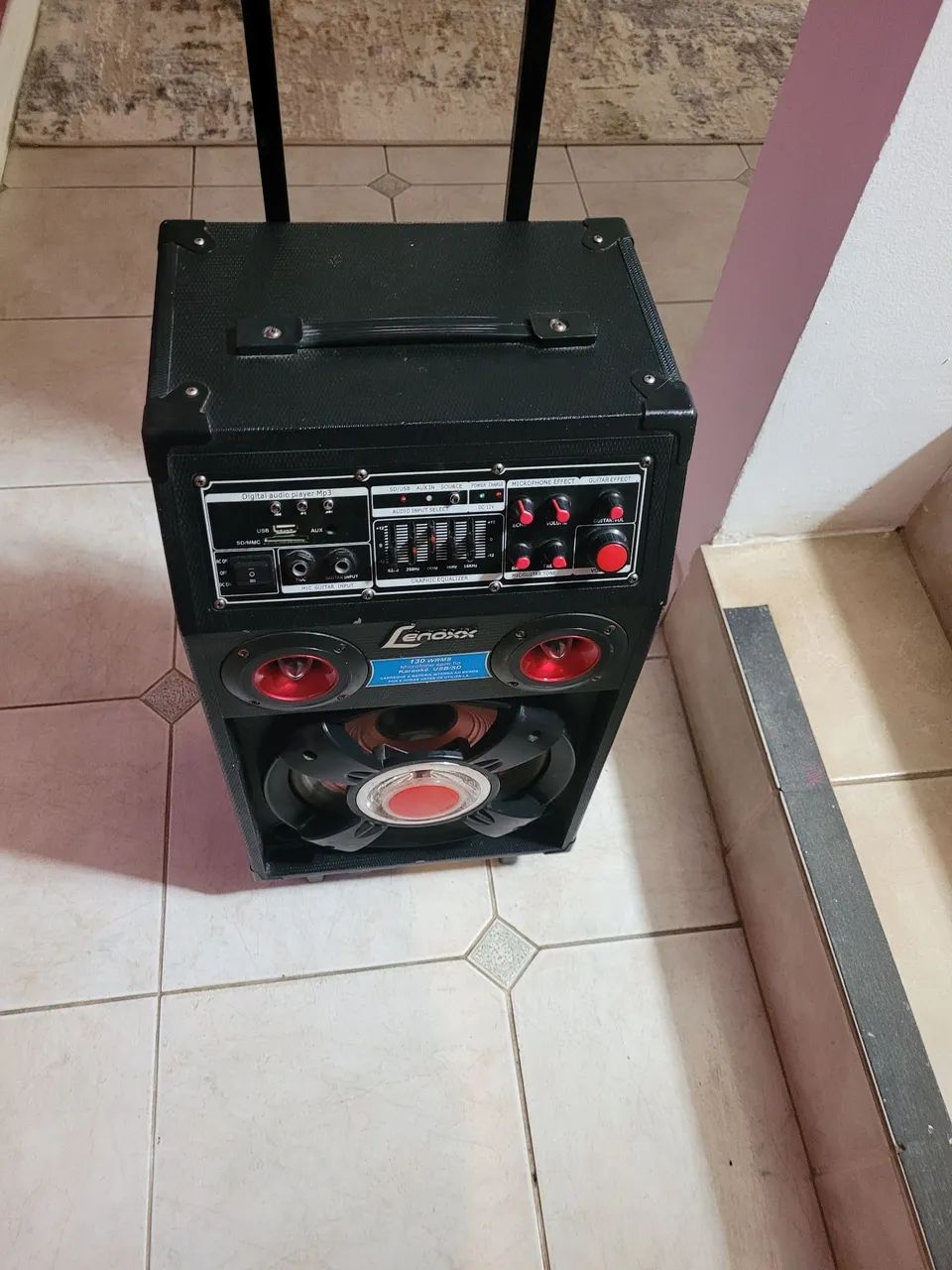 Caixa de Som Lenoxx 130W RMS com Bluetooth, Microfone e Karaoke - Foto 3