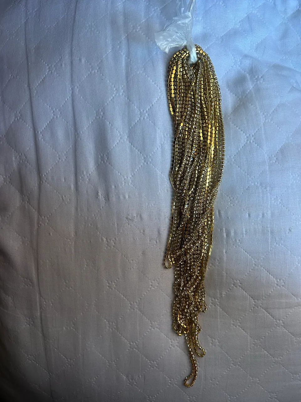 Corrente tira de Strass Dourado  - Foto 2