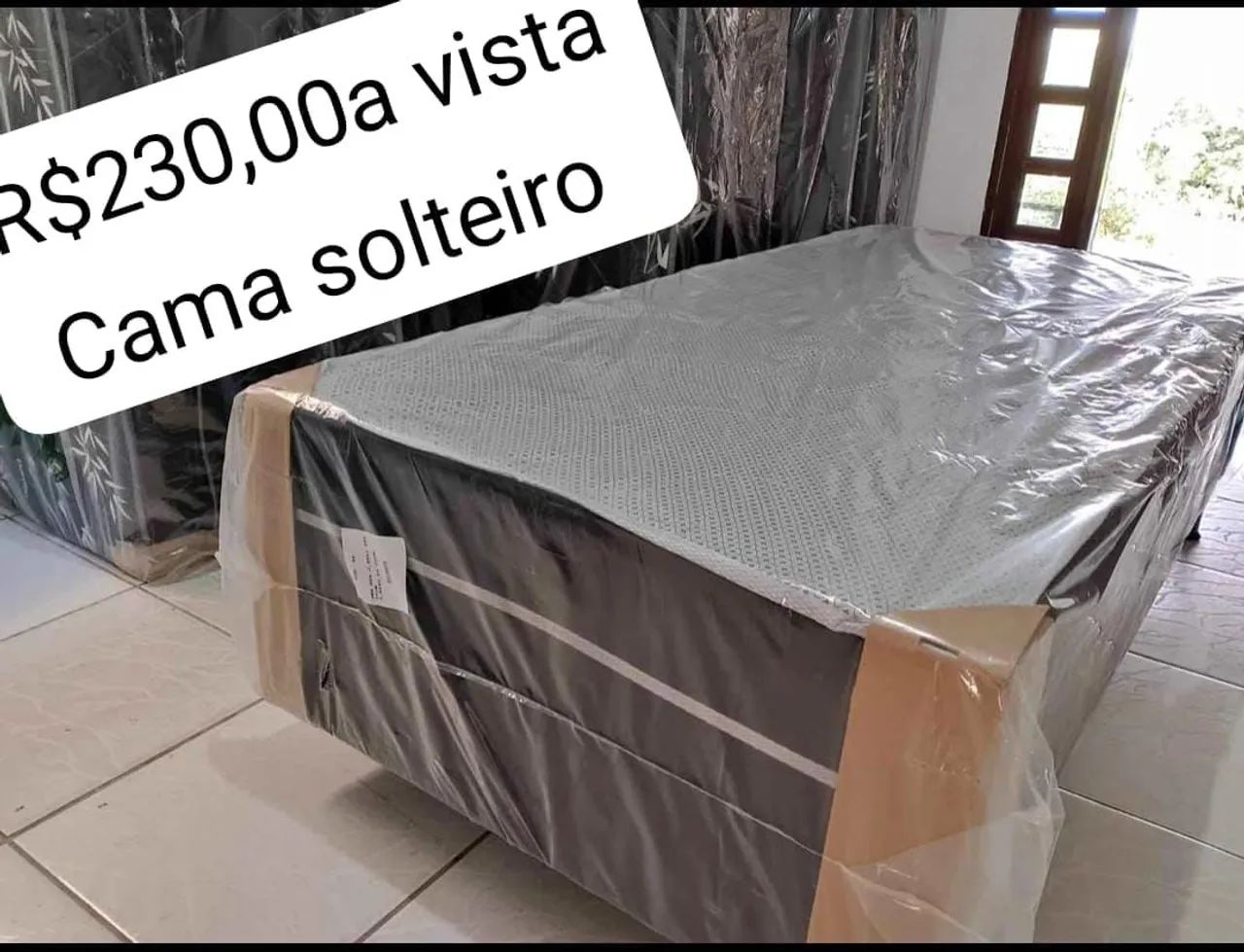 Cama solteiro molas ensacadas promoção 