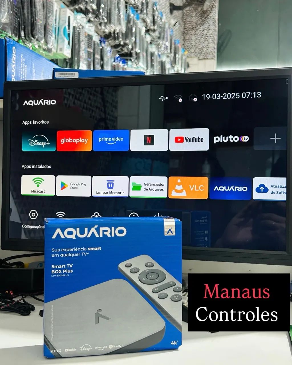 Aquário STV-3000 Plus Smart TV Box 4K 5G with 2 USB Ports (Promotion)