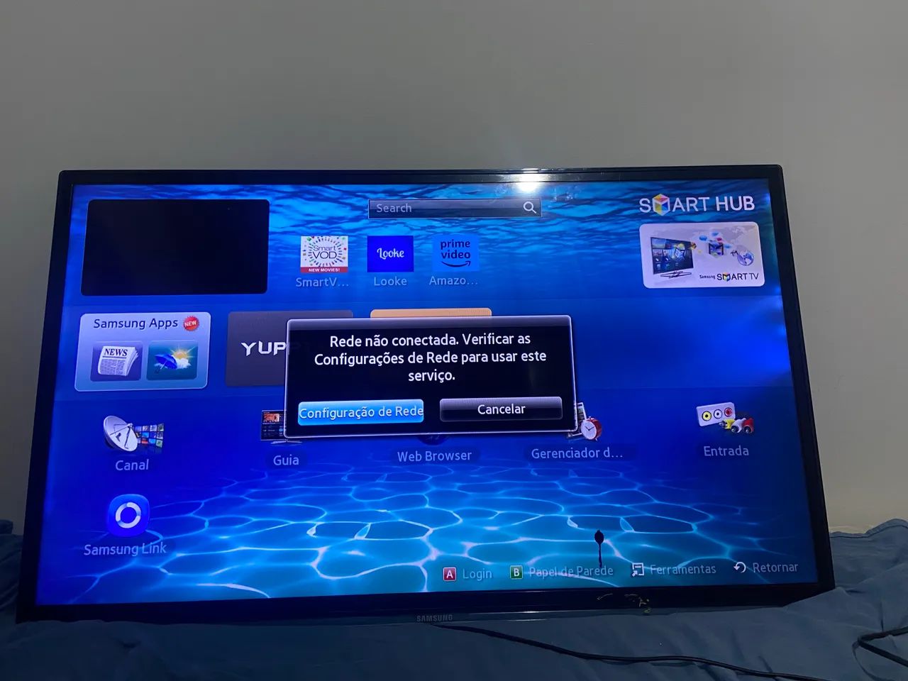 Smart TV Samsung 40" - Com Mancha na Tela - Foto 3