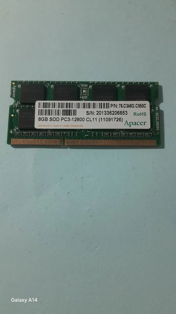 Memória Notebook 8GB Ddr3