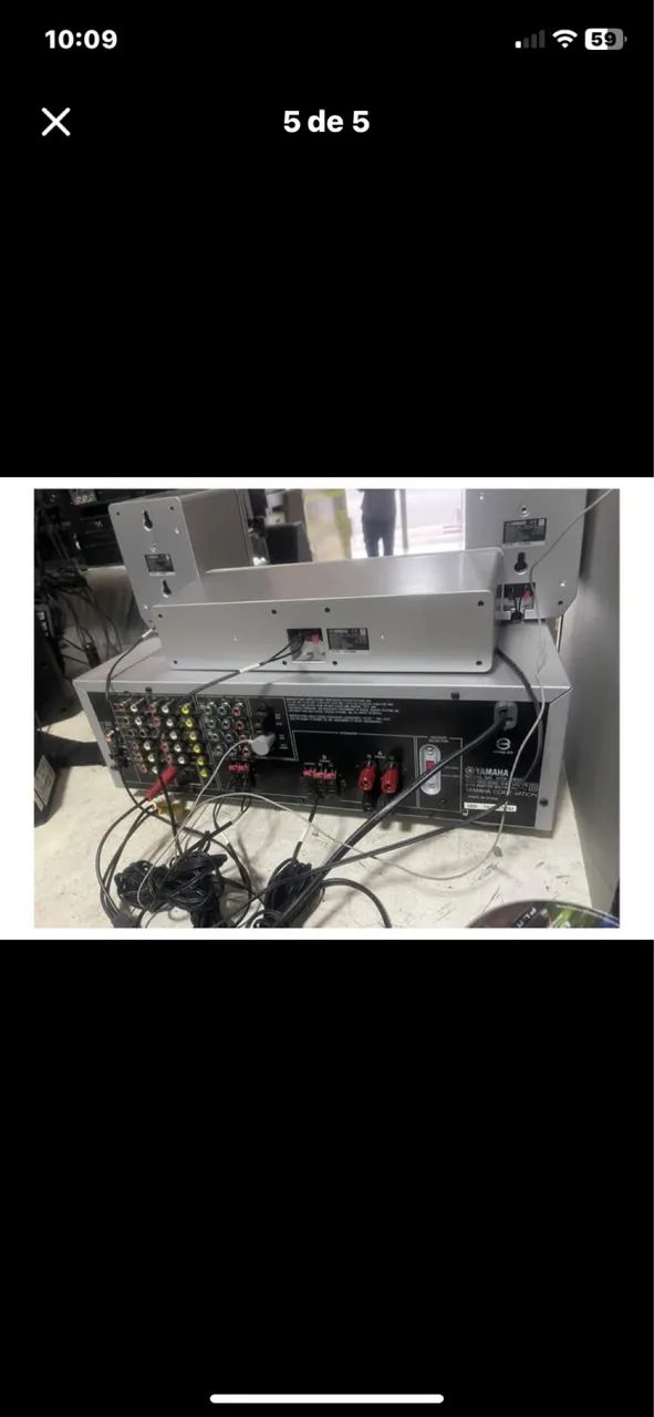 Receiver Yamaha HTR 5930 controle  sub e caixas  - Foto 5