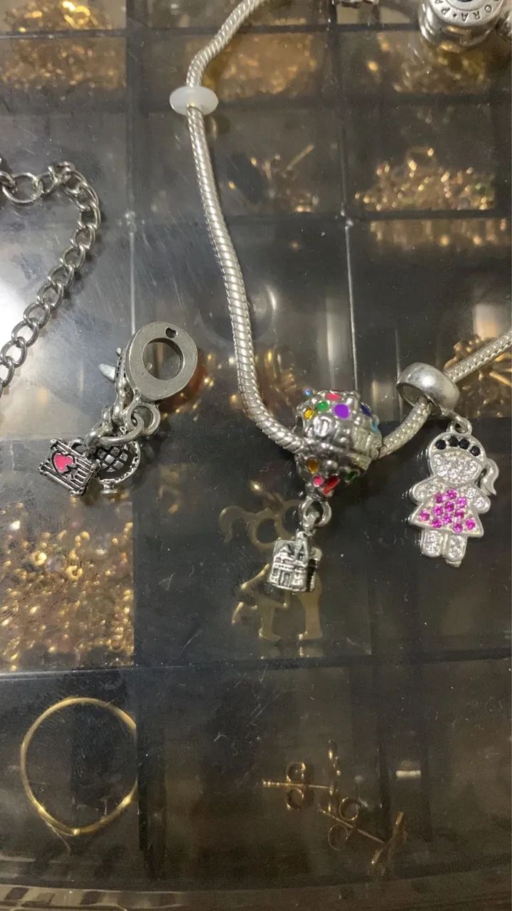 Pulseira de prata estilo Pandora - Foto 4