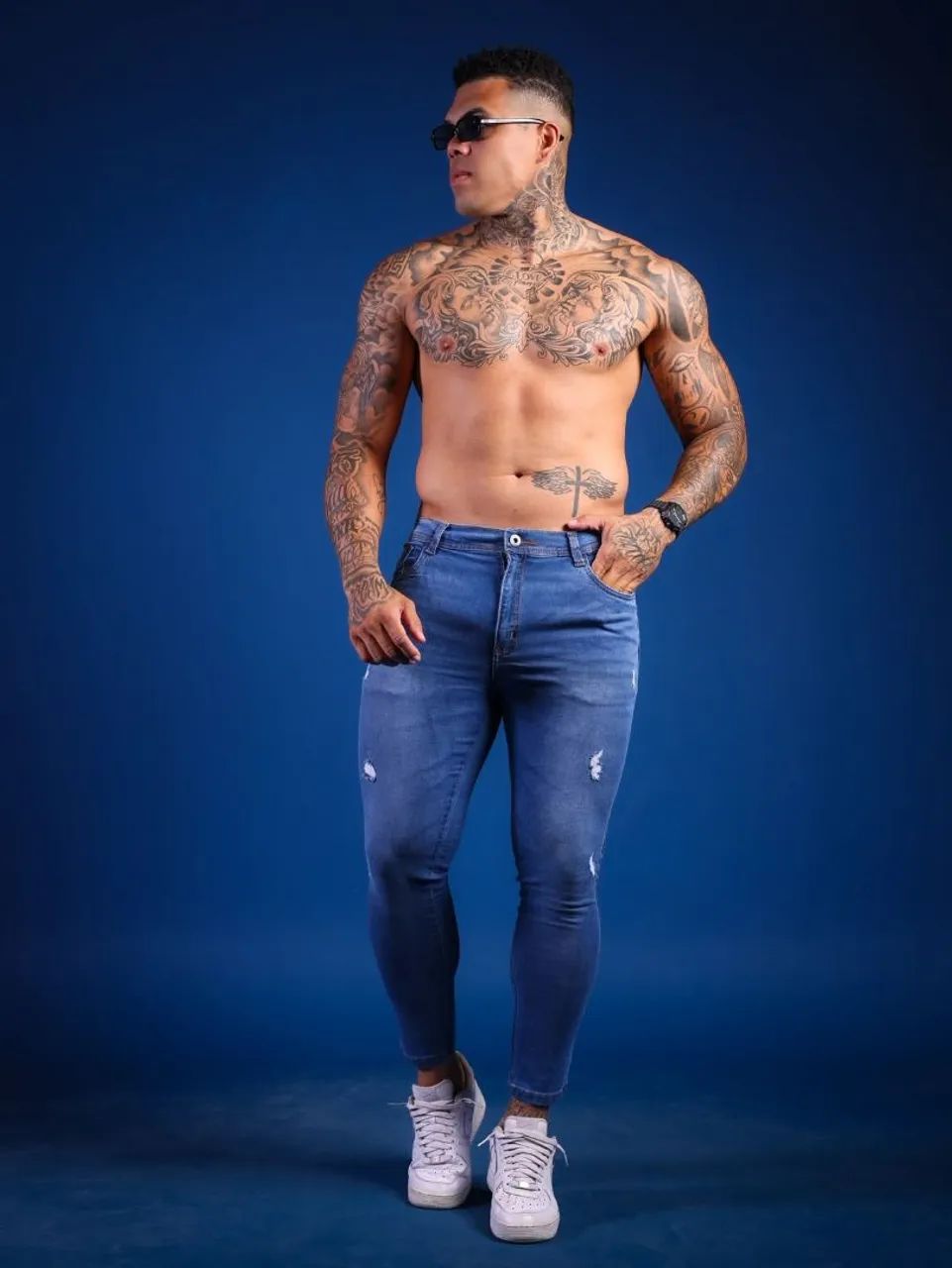 Calça jeans Skinny - Jeans com Elastano 
