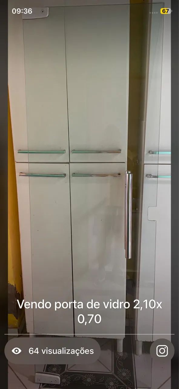 Vendo porta de vidro
