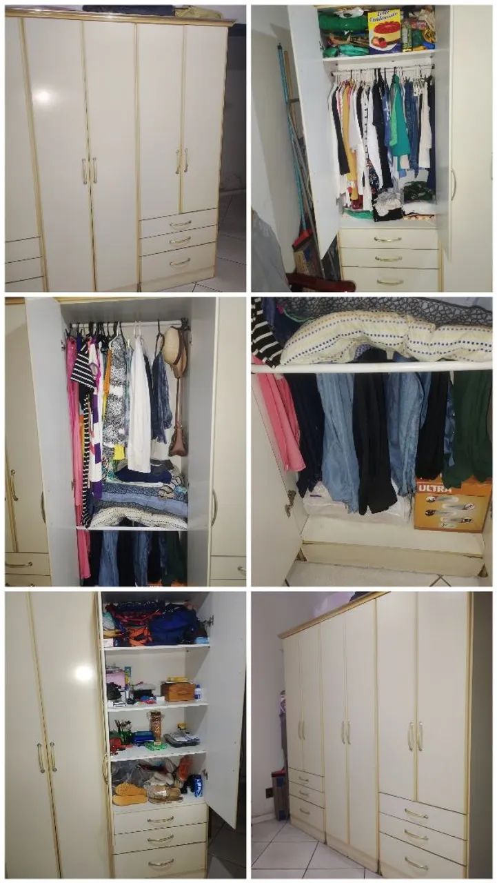 Guarda roupa usado com 6 portas e 6 gavetas. - Foto 5
