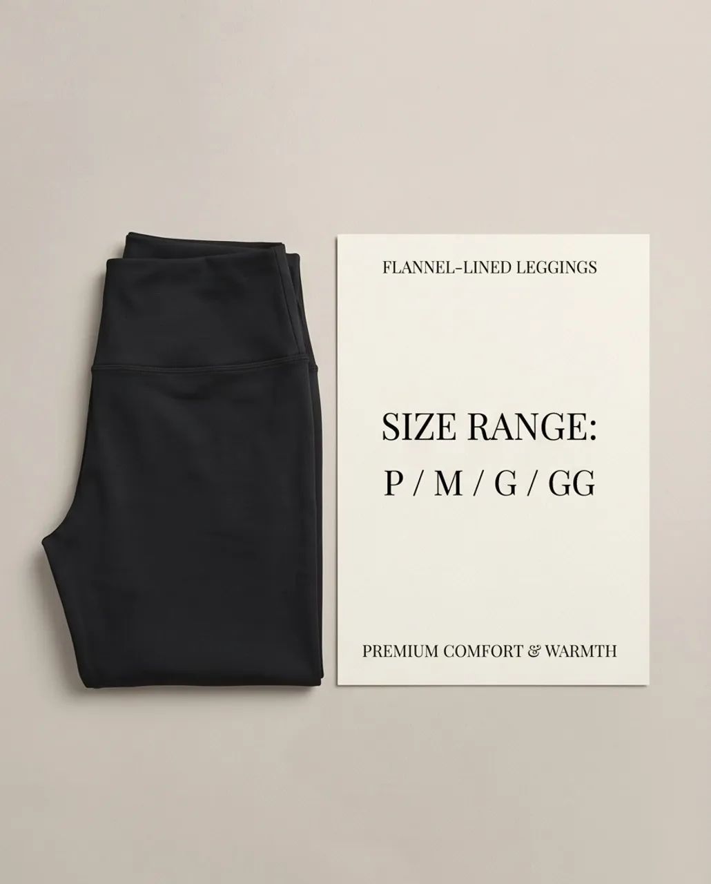 Calça Legging Flanelada Peluciada Preta Básica Quentinha - Foto 3