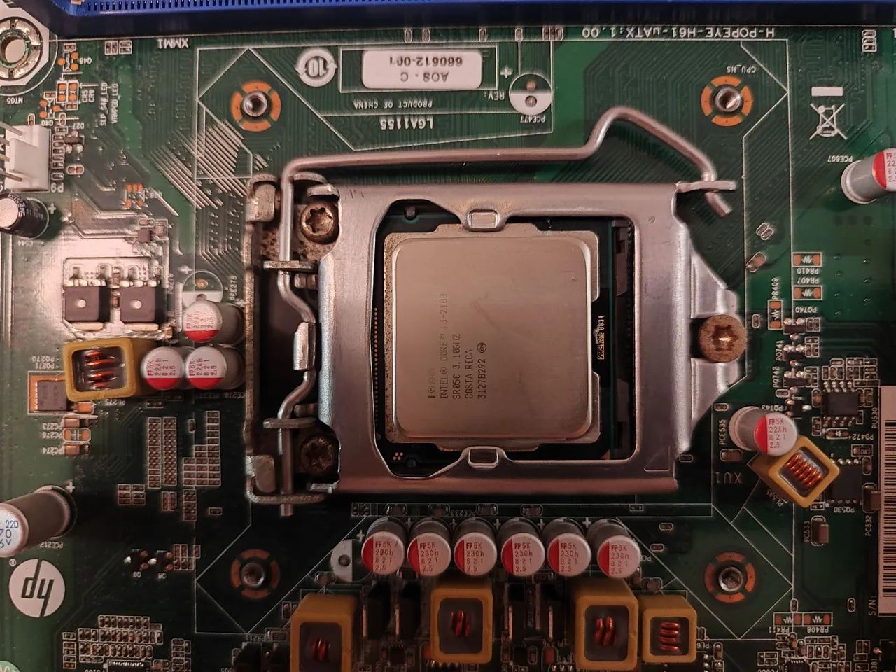 Kit Placa-Mãe HP LGA 1155 + Processador Intel Core i3 2100 - Foto 2