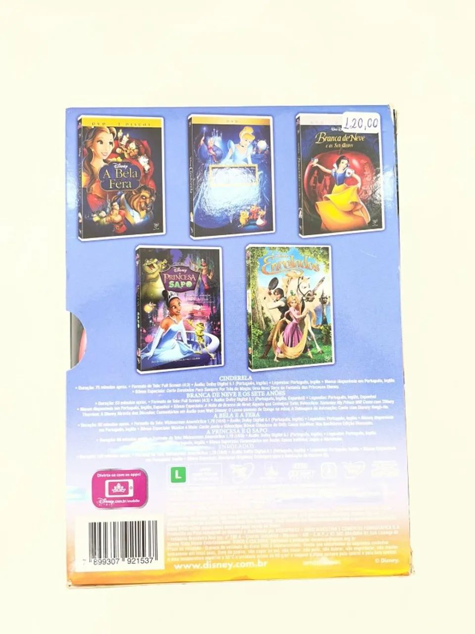 DVD - BOX COLEÇÃO DISNEY PRINCESAS - 5 DVDs - DVD, Blu-Ray e Vídeo