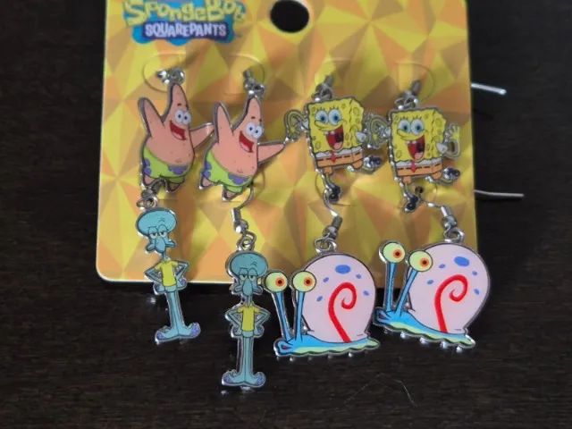 Kit 6 Pares De Brincos Bob Esponja. Salesone. Original! - Foto 5