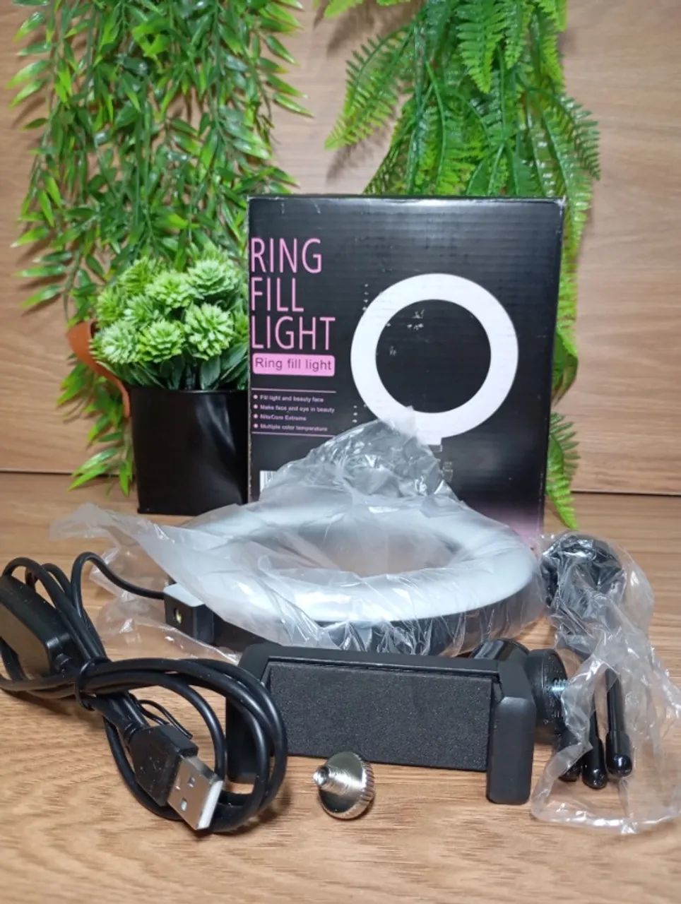 Ring Light 6 Polegadas 16cm com Suporte para Celular Tripé LED para Selfie, Vídeos, Maquia - Foto 2