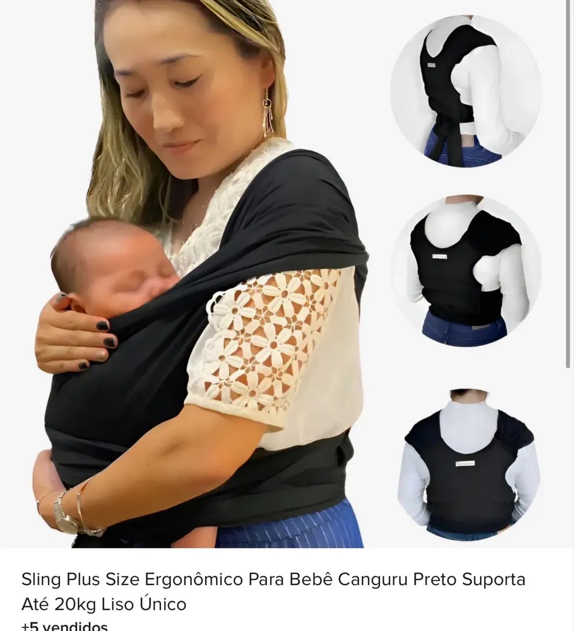Sling canguru até 20kg