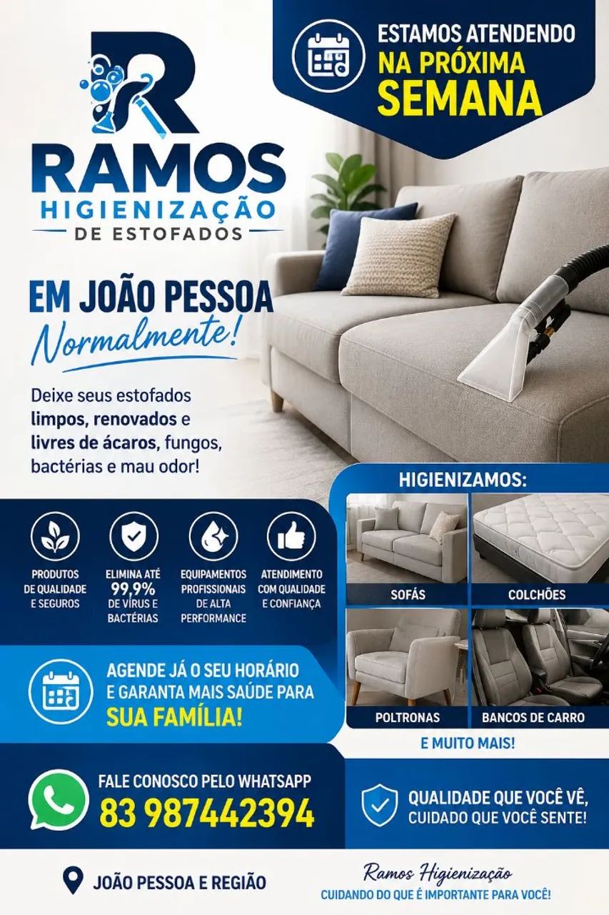 Ramos higienização de estofados 