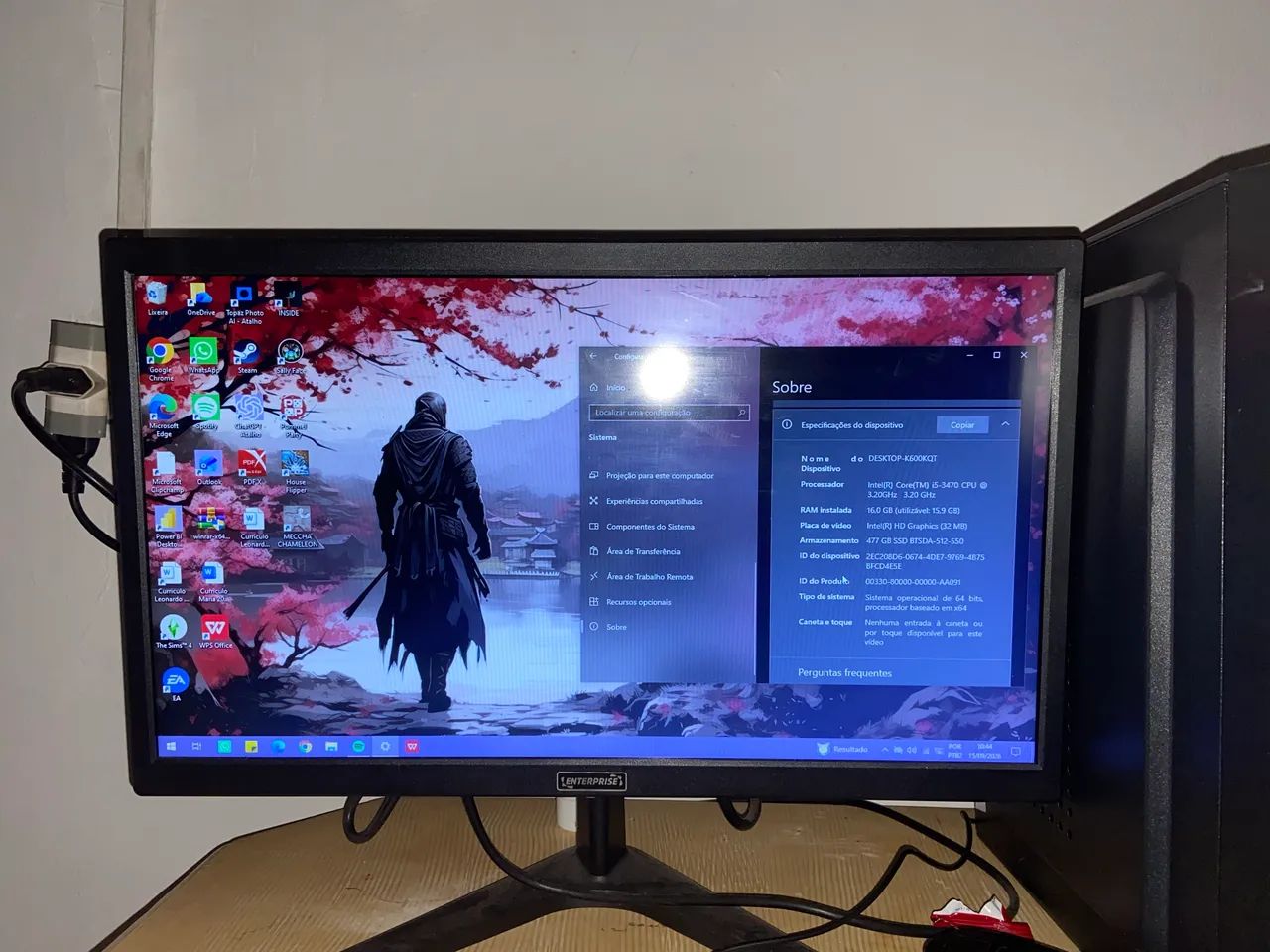 Vendo computador Intel I5, sem placa de vídeo, 16 RAM e 500G armazenamento - Foto 2
