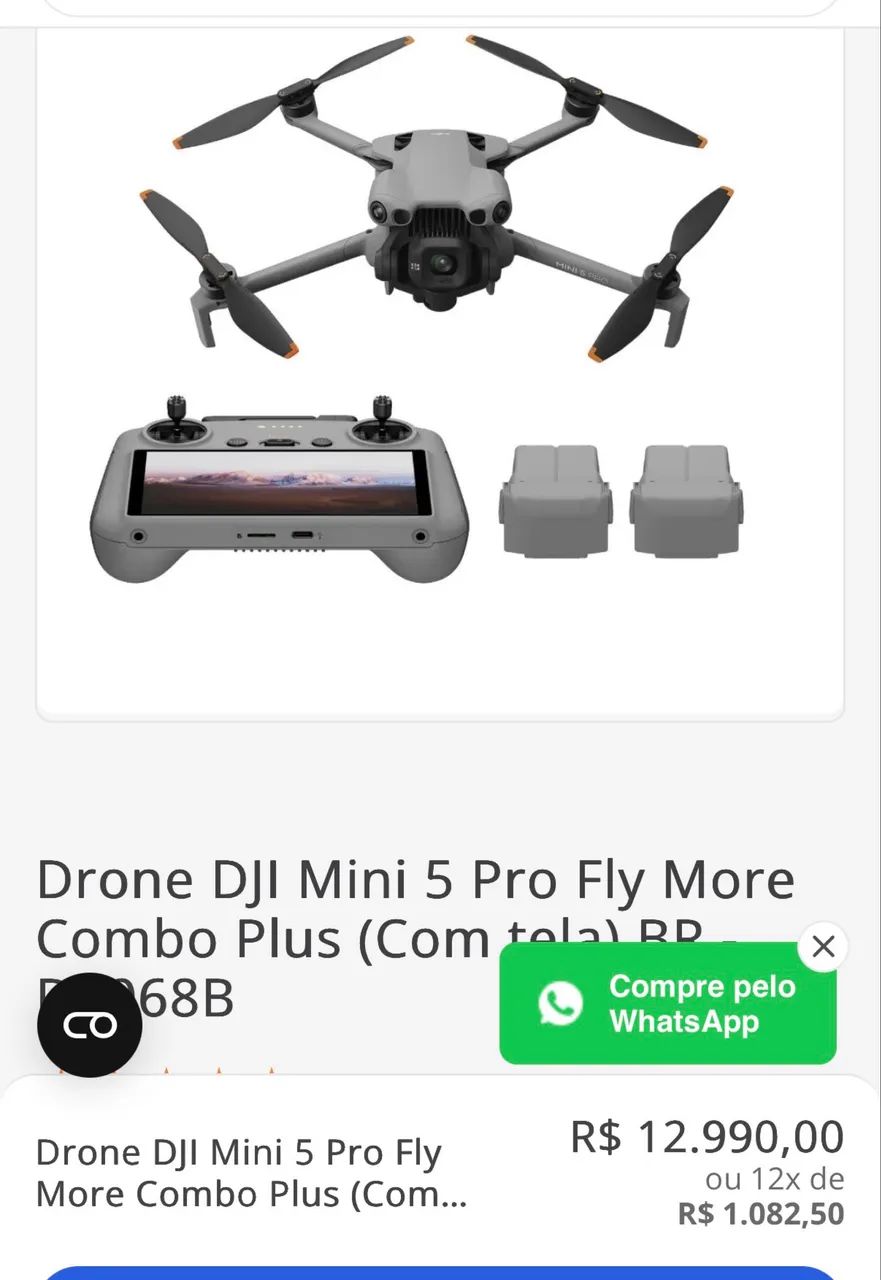 Drone DJI Mini 5 Pro Fly More Combo Plus (Com tela) - Foto 2