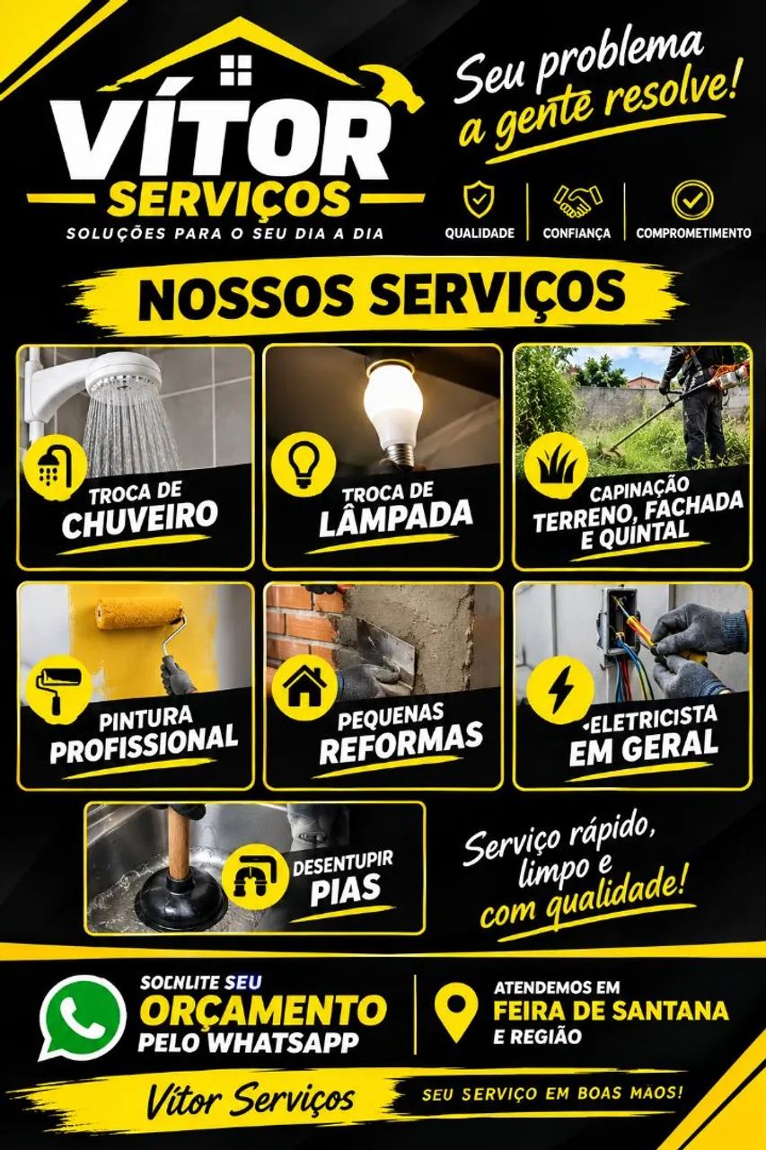 Serviços em geral, predeiro, eletricista, capinação e muito mais