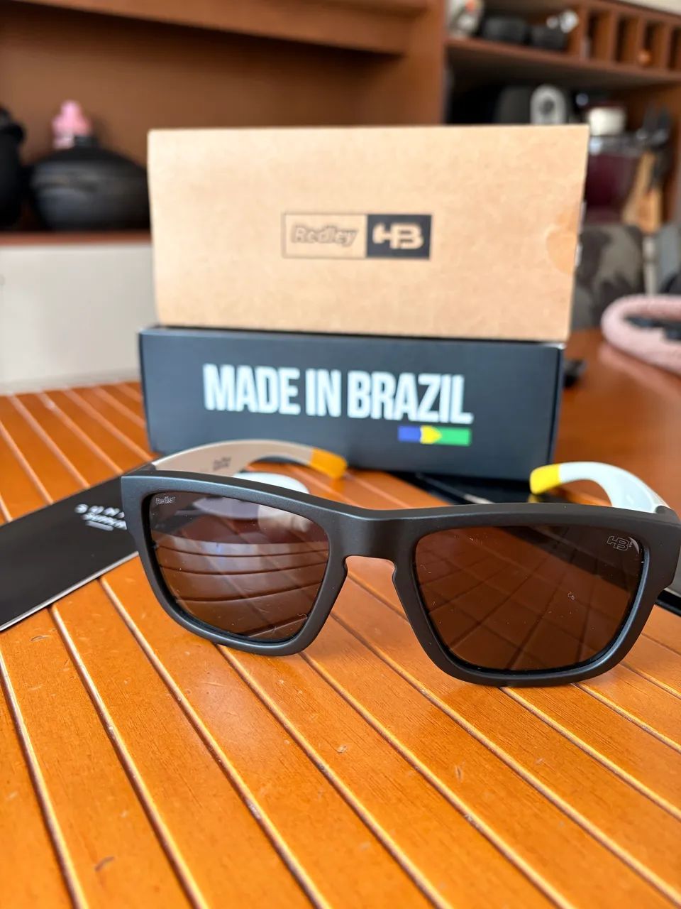 Óculos de Sol HB H-Bold Redley M Black Off White Gray - Foto 4