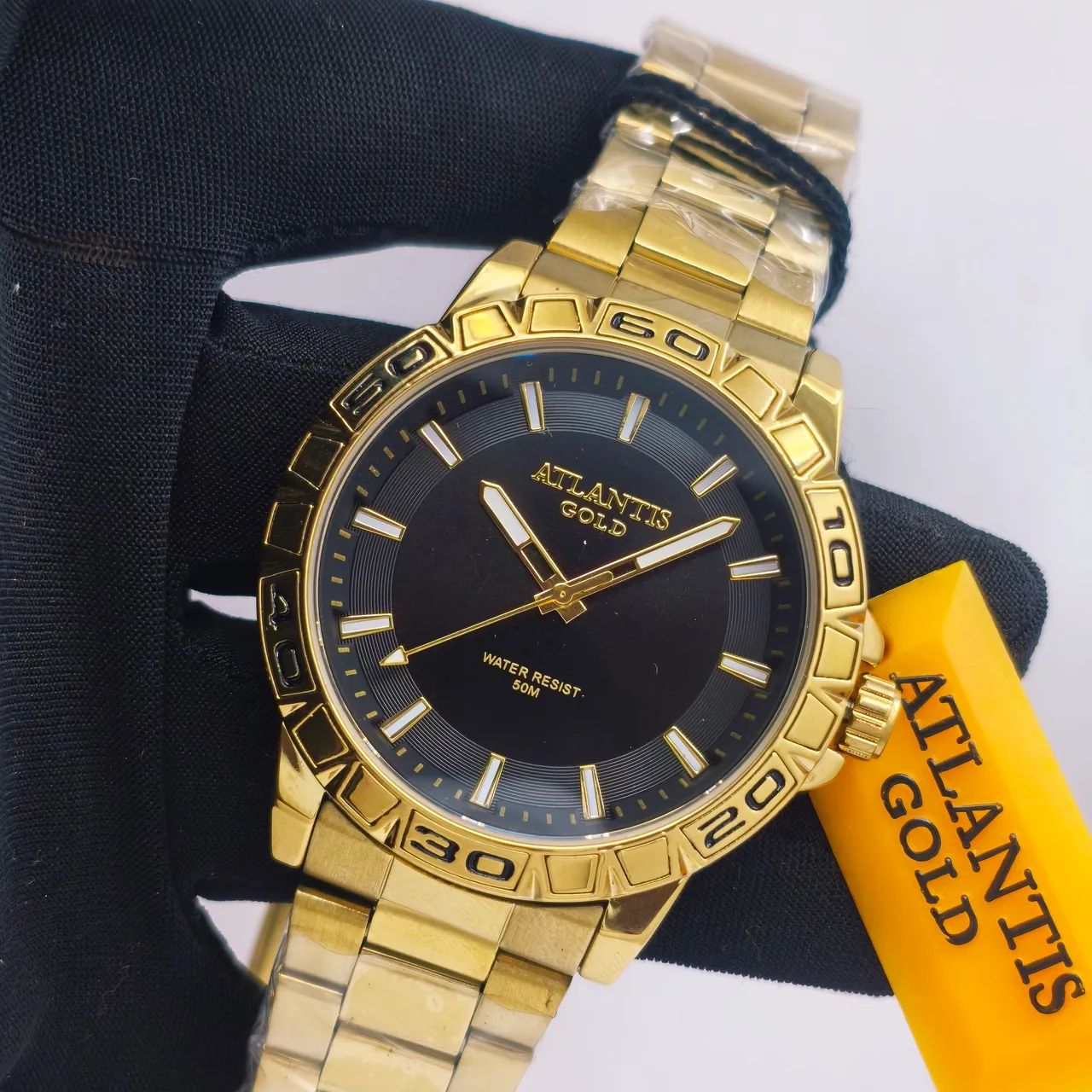 Relógio masculino ATLANTIS prova d'água luxo  - Foto 4