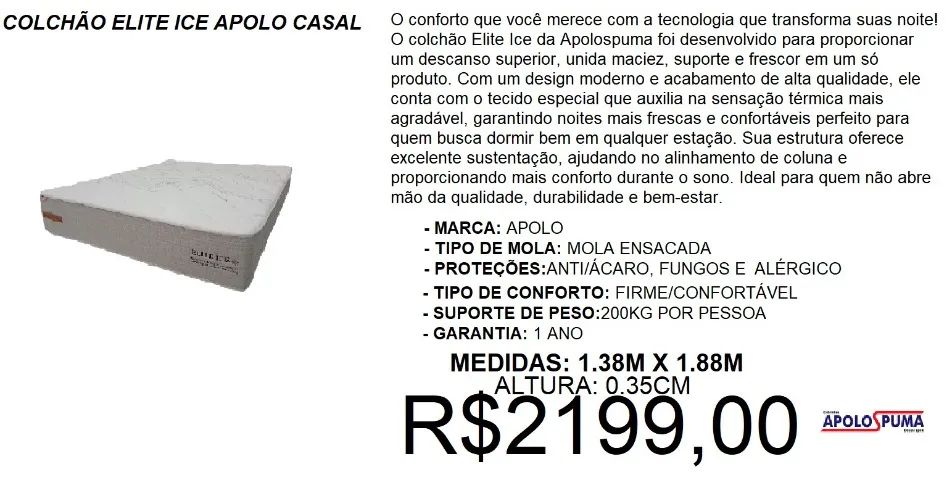 COLCHAO CASAL A PRONTRA ENTREGA 