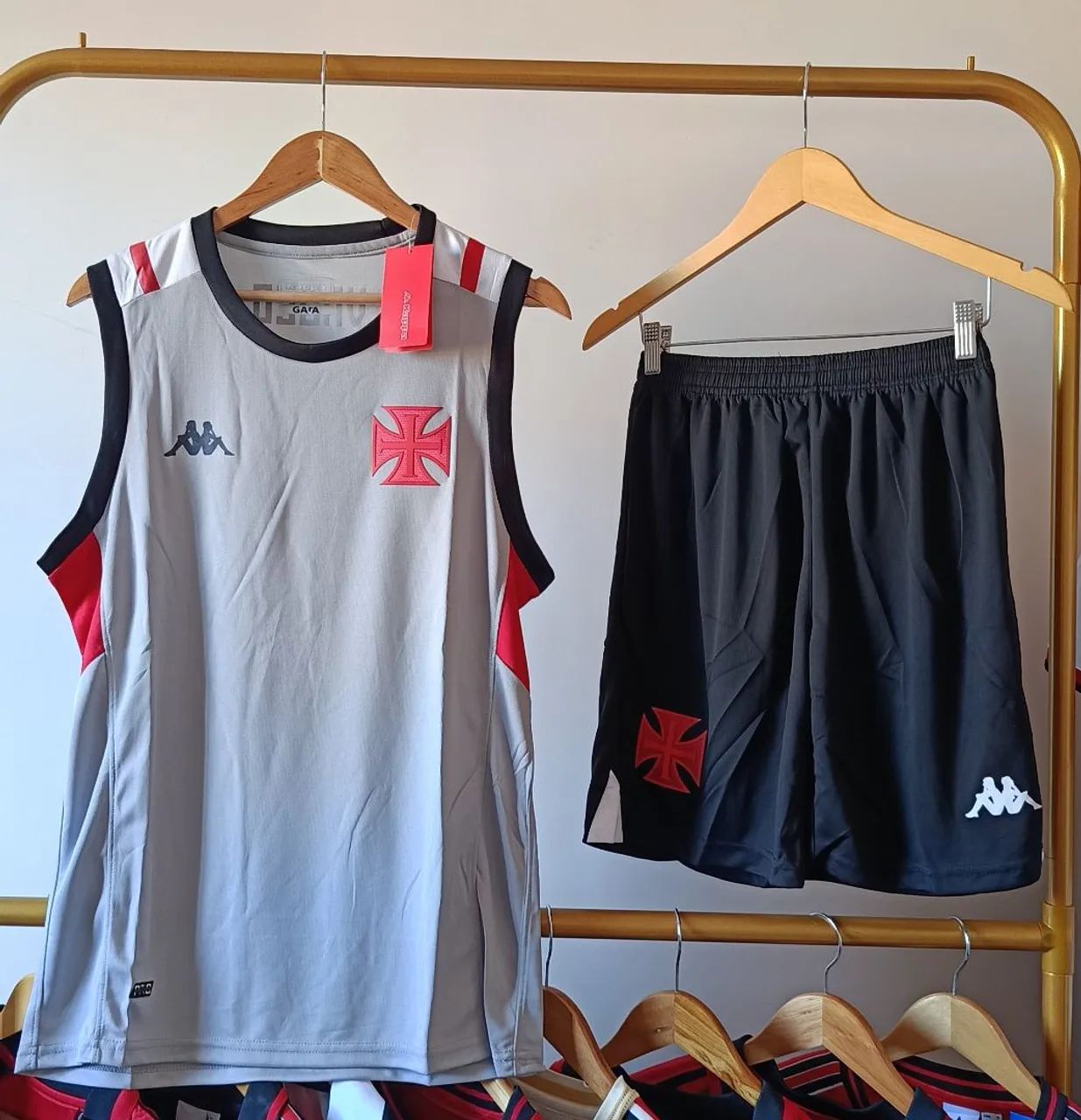 Conjunto de treino regata+short Vasco 23/24